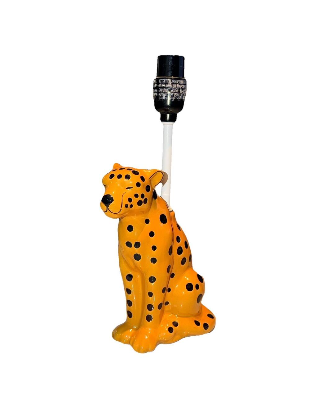 Cheetah Ceramic Table Lamp Target Pillowfort NEW 13" NO SHADE animal Print Decor